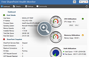 Free SharePoint Health Monitor - ManageEngine Free Tools