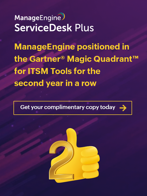 2021 Gartner® Magic Quadrant™ for ITSM Tools